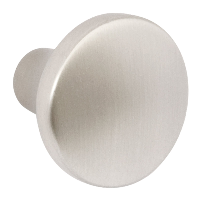 Lancaster 1-1/8" Diameter Satin Nickel Round Cabinet Knob, Satin Nickel