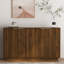 Buffet moderne avec rangement, grand buffet cannelé avec tablettes réglables, crédence, console d'appoint-1380948939