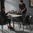 Synthetic Leather Upholstered Dining Chairs with Stitching-1882307699