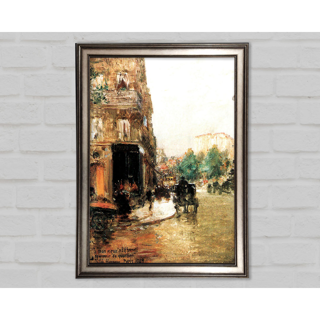 Gerahmtes Leinwandbild Parisian Street Scene 2 von Hassam