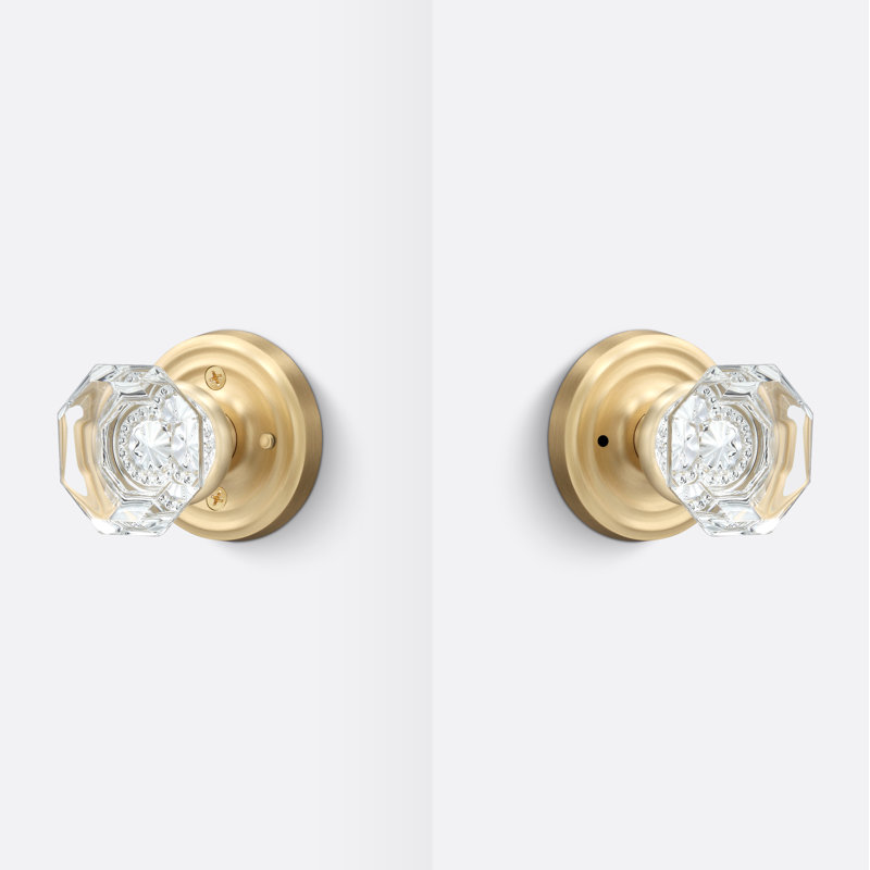 Torrey Privacy Knob, Satin Brass