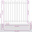Clôture de jardin vidaXL 8 pièces, gris, 44,62 po x 4,92 pi, acier thermolaqué