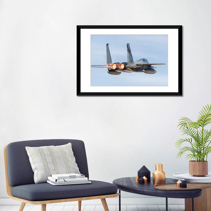 « a us air force f-15c eagle se tenant de nellis air force base, nevada i », reproduction de photo sur toile, Blanc