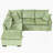 82.67"Convertible Sofa Bed Sectional Sofa Sleeper L-Shaped Sofa-1824202101