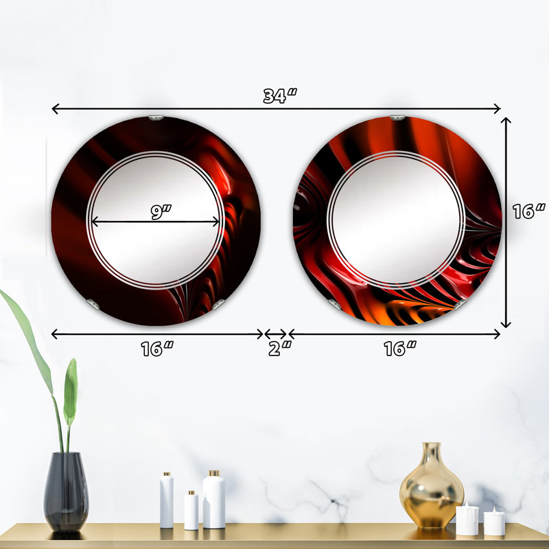 Ensemble de 2 miroirs sans cadre