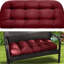 Coussin de siège d'extérieur en mousse à mémoire de forme 44 x 19 pouces rouge