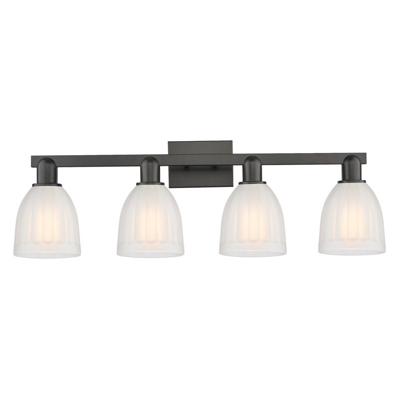 Luminaire pour salle de bain 4 lumières Arcadia - Brookfield, Noir mat