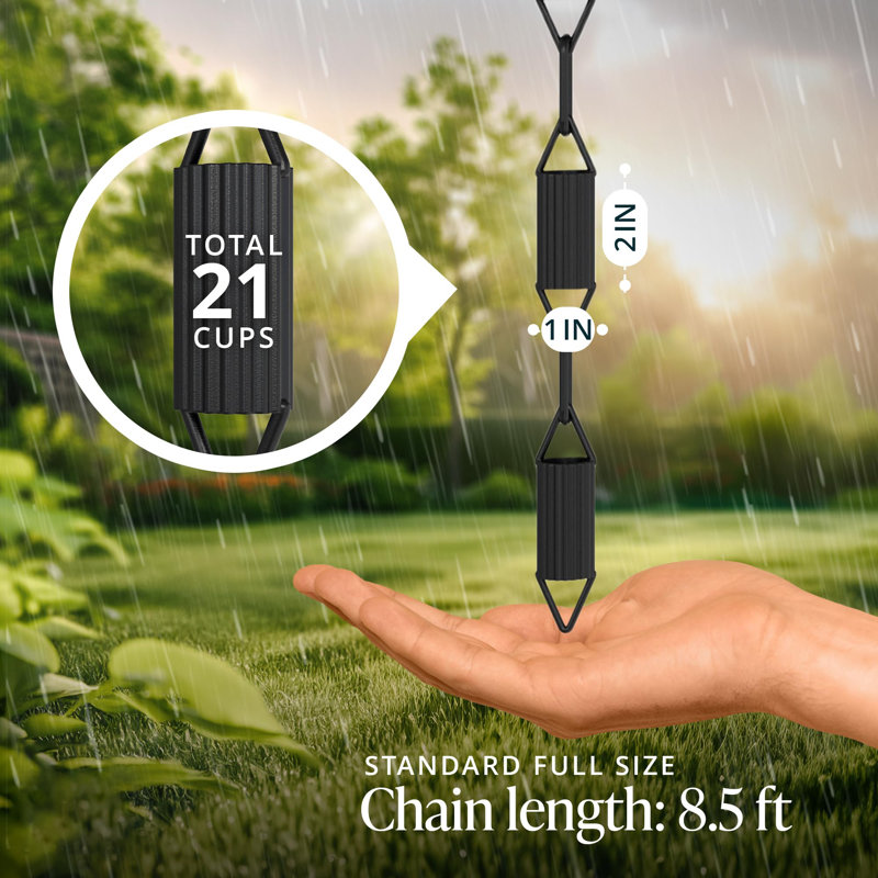 Chaîne de pluie 8,5 pi Premium Gutter
