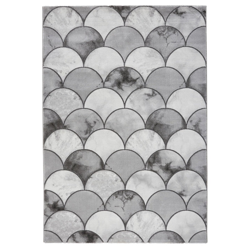 Analilia area rug Machine Woven Rectangle Grey/Silver, Rectangle 120 x 170cm