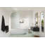 Maven 34 in. x 66.75 in. Frameless Arched Fluted Single Fixed Bath Panel-1512726877