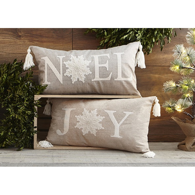 Coussin lombaire à fêtes brodées joy Janda