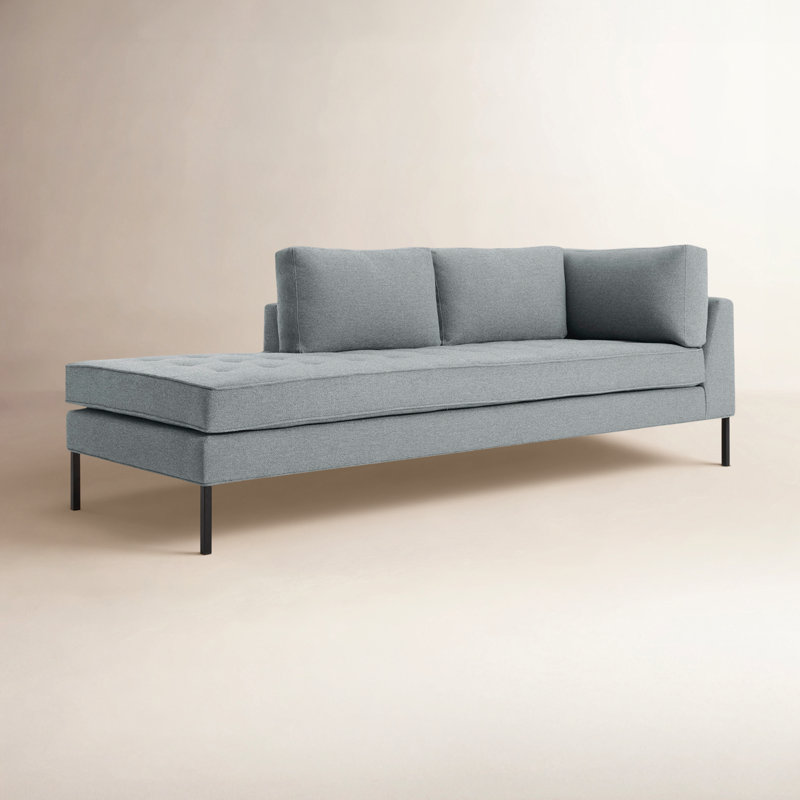 Paramount Chaise Lounge, Sanford Ceramic Crossweave, Metal, Left Hand Facing