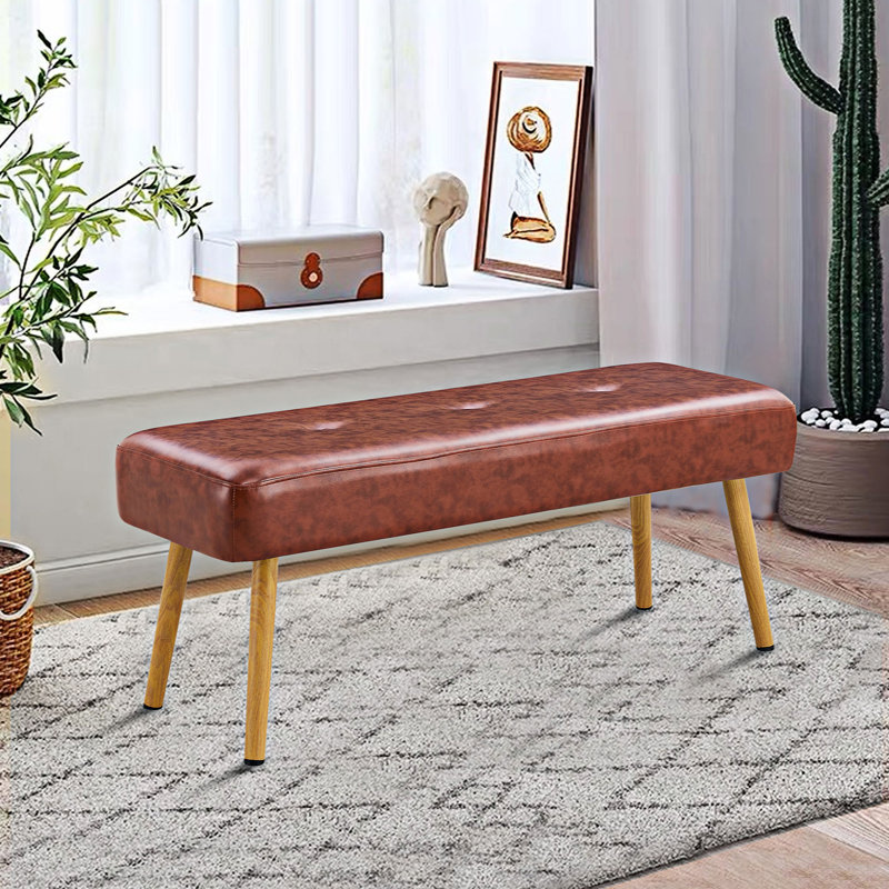 Cirilla Faux Leather Upholstered Bench
