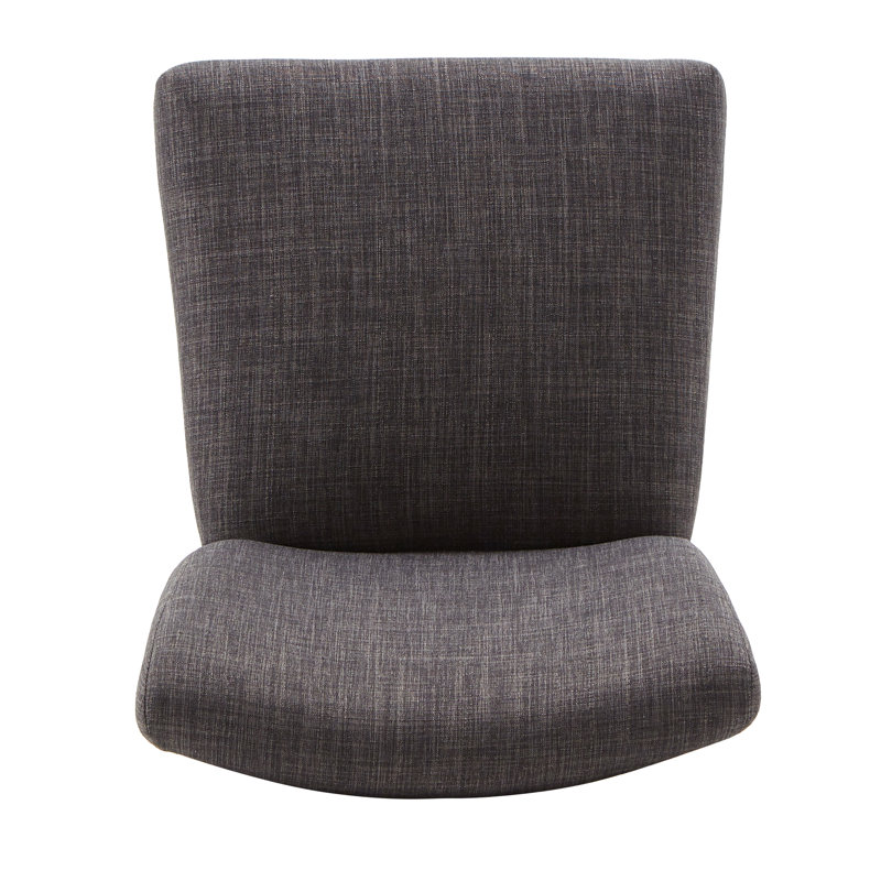 Lancaster Upholstered Counter Stool with Solid Wood Frame, Dark Gray