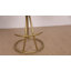 Tabourets de bar ronds modernes en métal avec repose-pieds en forme de S (ensemble de 6)-1532483684