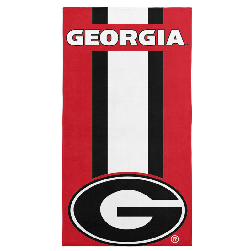 Serviette de plage psychédélique NCAA, serviette de piscine Soft Vibrant College, 30 x 60 pouces, Georgia Bulldogs