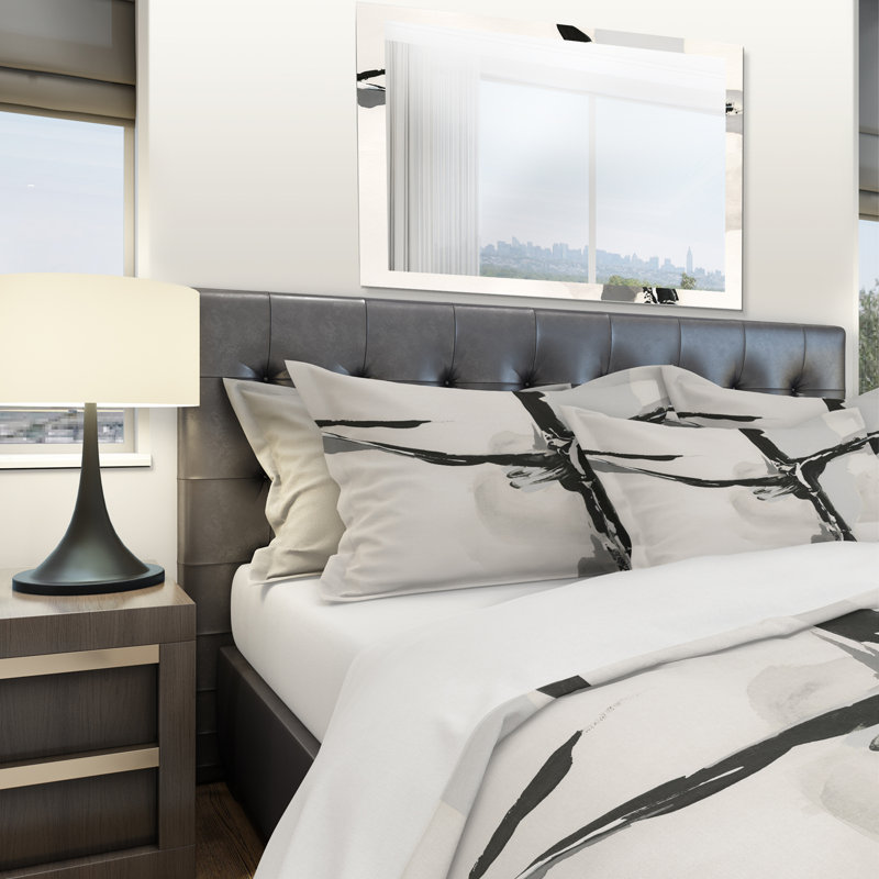 Abstract Neutral II - Ensemble de housse de couette moderne Mid-Century - Microfibre de polyester