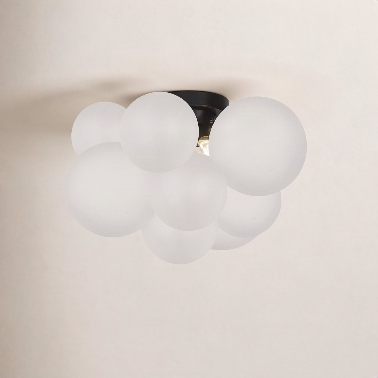 Clarksdale 15" 3-Light Flush Mount, Black