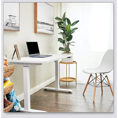 Bureau debout électrique entier, bureau à hauteur réglable de 48 po x 24 po, bureau assis-debout