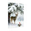 Animaux, hiver, cerf, arbre enneigé, scène cardinal