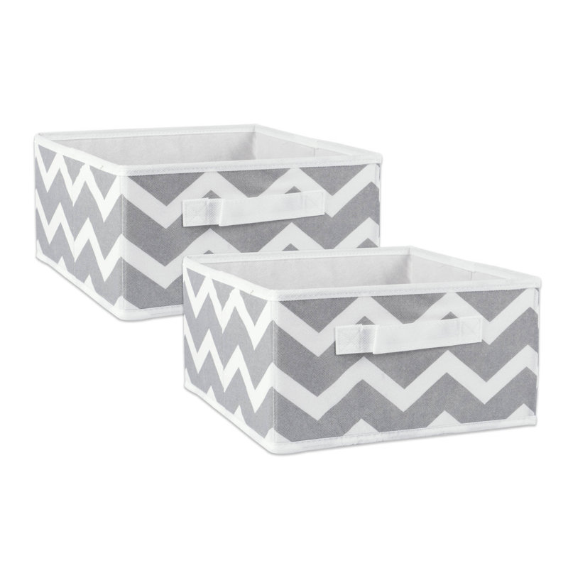 Ebern Designs Amarillis Fabric Bin, Grey