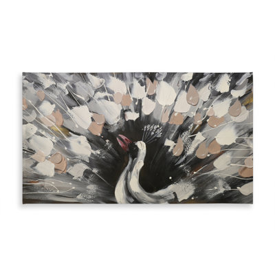 Spotted Peacock Tablecloth - Indoor/Outdoor Bird White Decor