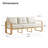 78’’ Wide Aluminum Outdoor Patio Sofa With Cushions-1677175874