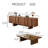 Mid-Century Modern TV Stand & Coffee Table Set, 71" Wood Media Console with Storage, 47" Low Coffee Table, 2-Piece Living Room Furniture Combo