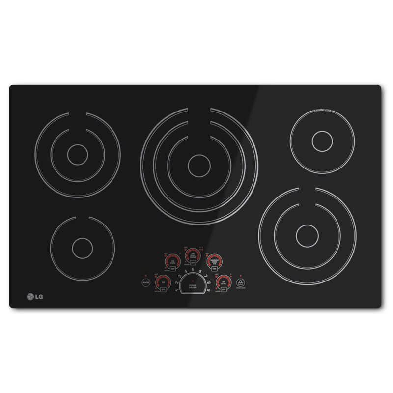 36" Black Ceramic Electric Cooktop with Touch Controls