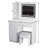 Vanity Desk with Adjustable Lighting,Mirror,Stool