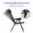 Set Of 2 Folding Patio Chairs, Outdoor Deck Chair With Adjustable Sling Back-1502181238