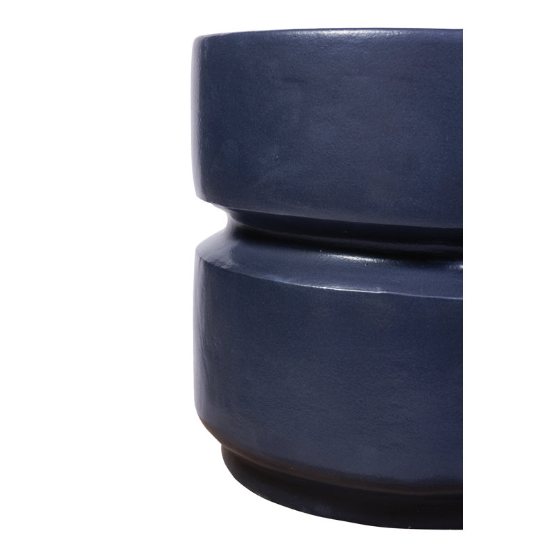 Balance Garden Stool, Indigo Semi Gloss