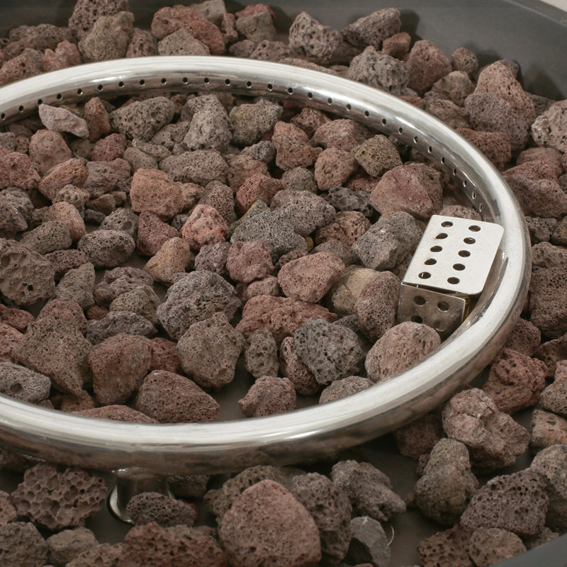 Outdoor Circular Fire Pit, Light Gray