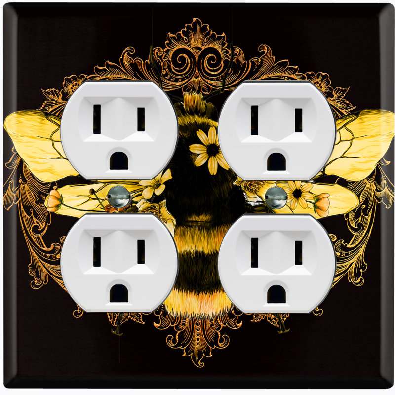 Patterned 2 - Gang Toggle Light Switch Standard Wall Plate