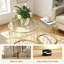 Set of 2 Glass-Top Coffee Tables-274617561