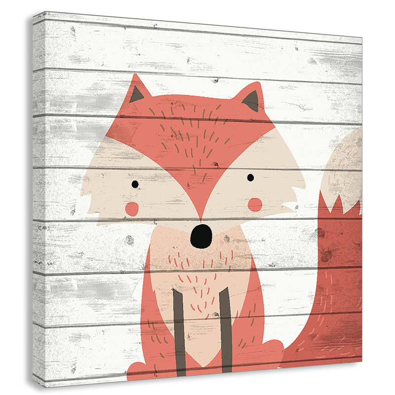 Woodland Creatures 1' Wall Decal, Canvas, 12" H x 12" W x 1.5" D