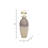 Decorative Gradient Glass and Metal Bottle Jar with Lid for Table Display - Sleek Tall Jar Modern Home Accent for Living Room Styling - White & Gold-925435872