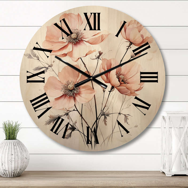 Horloge murale en bois massif Patriciaa, Petit