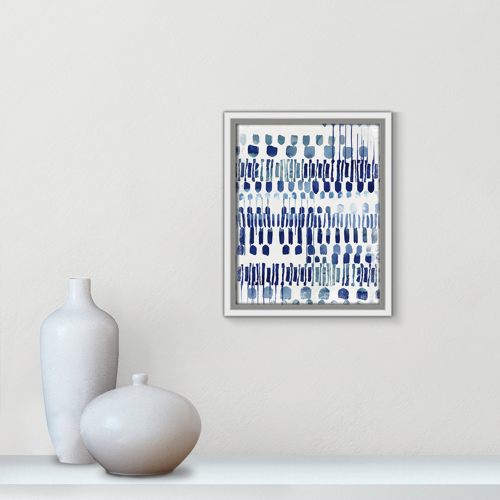Continuously I - Painting Print, No Matte, 11.5" H x 9.5" W x 2" D, White Framed Canvas