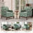  Traditional Floral Upholstered Armchair with Solid Wood Legs-1854078261-1863075400
