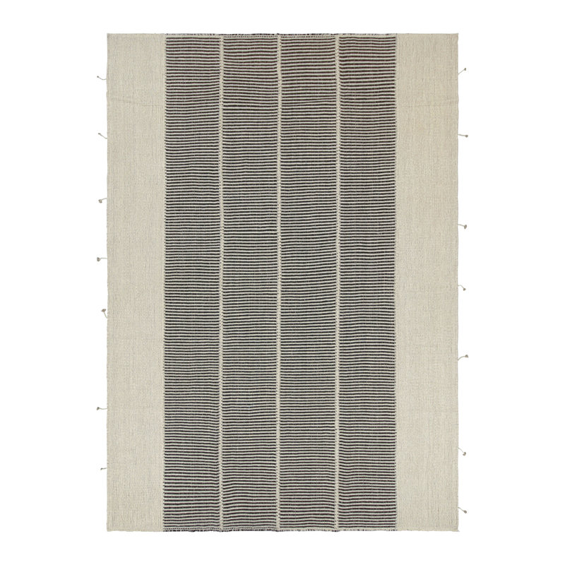 Rez Kilim Handmade Kilim Wool Striped Area Rug, Rectangle 12' x 15'