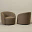 Fauteuil demi-tonneau pivotant de 34 po de large Adamstown Cleaven (ensemble de 2)-131365667