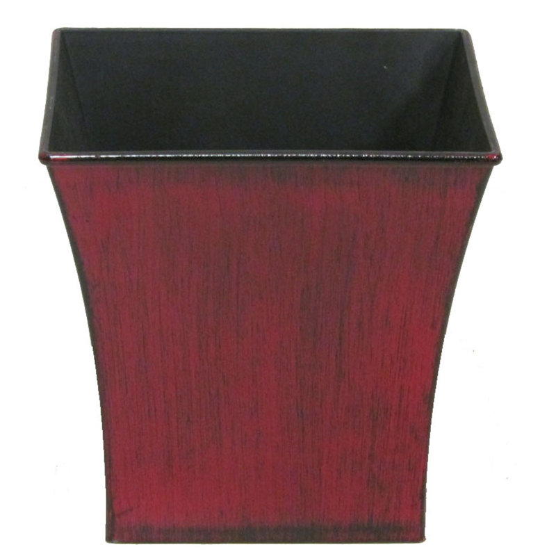 Boîte à fleurs en plastique Amadi, Rouge et noir