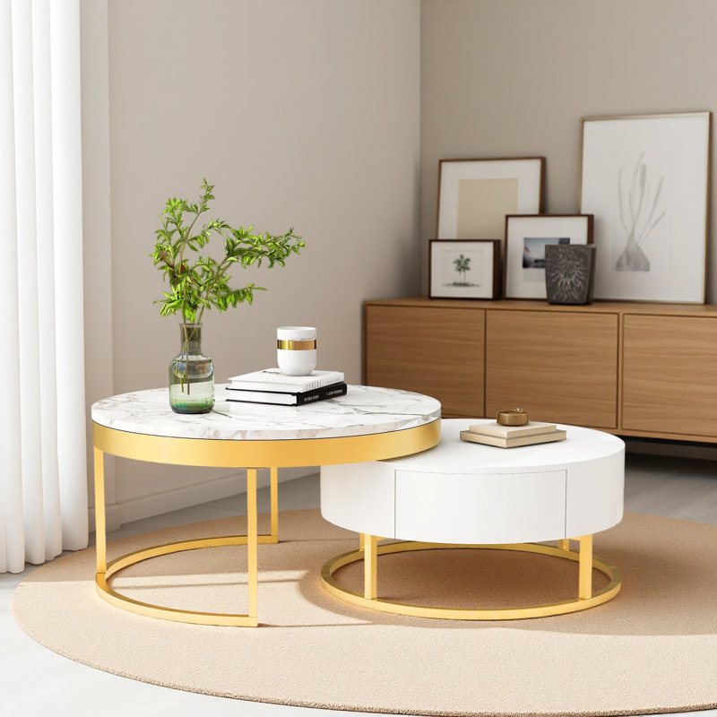 Table basse gigogne moderne avec tiroirs Modern