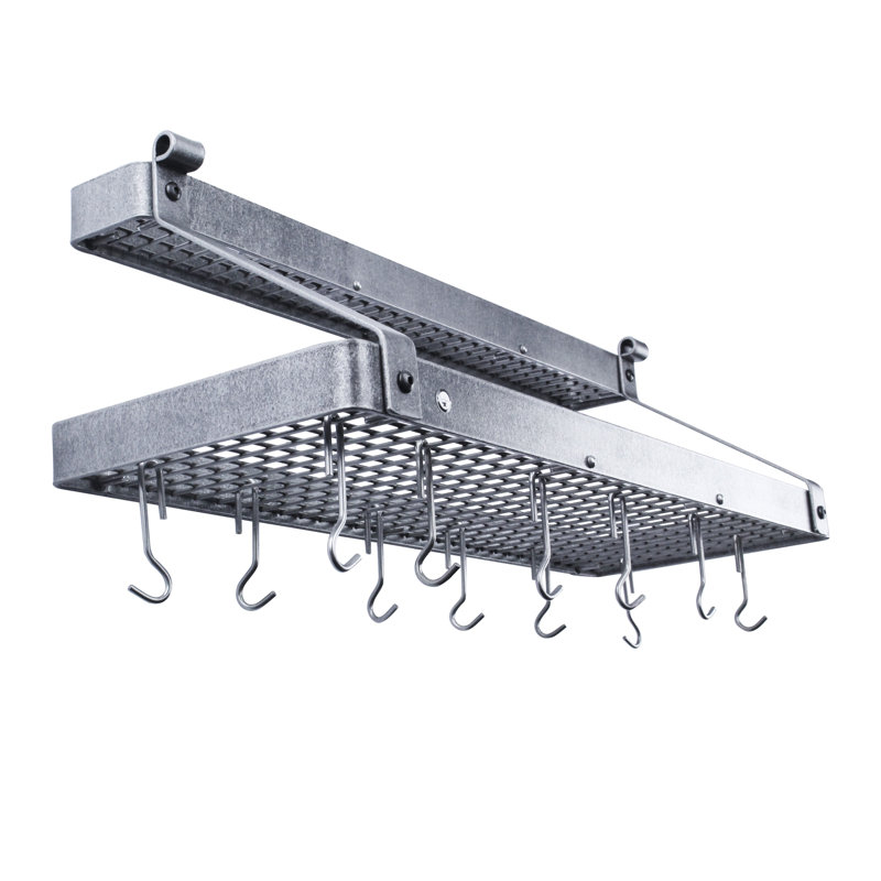 Gourmet Handcrafted Deep Bookshelf Wall Mounted Pot Rack
