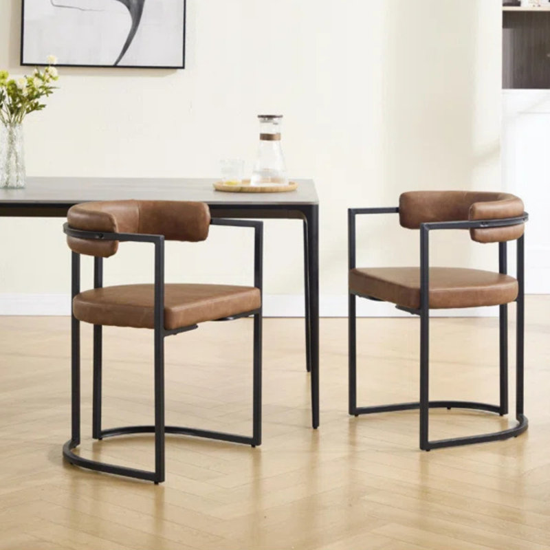 Upholstered Dining Chair, Brown
