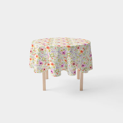 Chanse Botantical Garden Dogwood Round Tablecloth