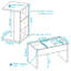 Table d'appoint d'intérieur multi-usage d'intérieur 2 en 1 - Blanc-2120436312