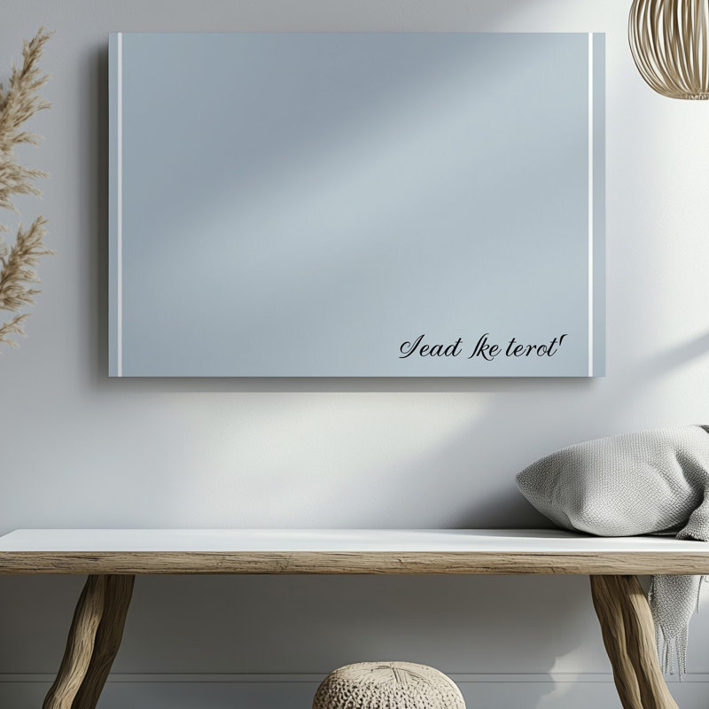 L'art mural sur toile crée une composition minimaliste avec un fond gris clair doux qui évoque un sentiment de calme et de simplicité