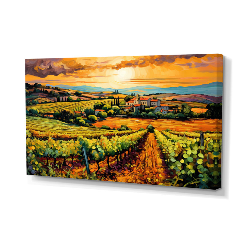 Vangogh Sunlit Vineyards I - Vangogh Wall Decor